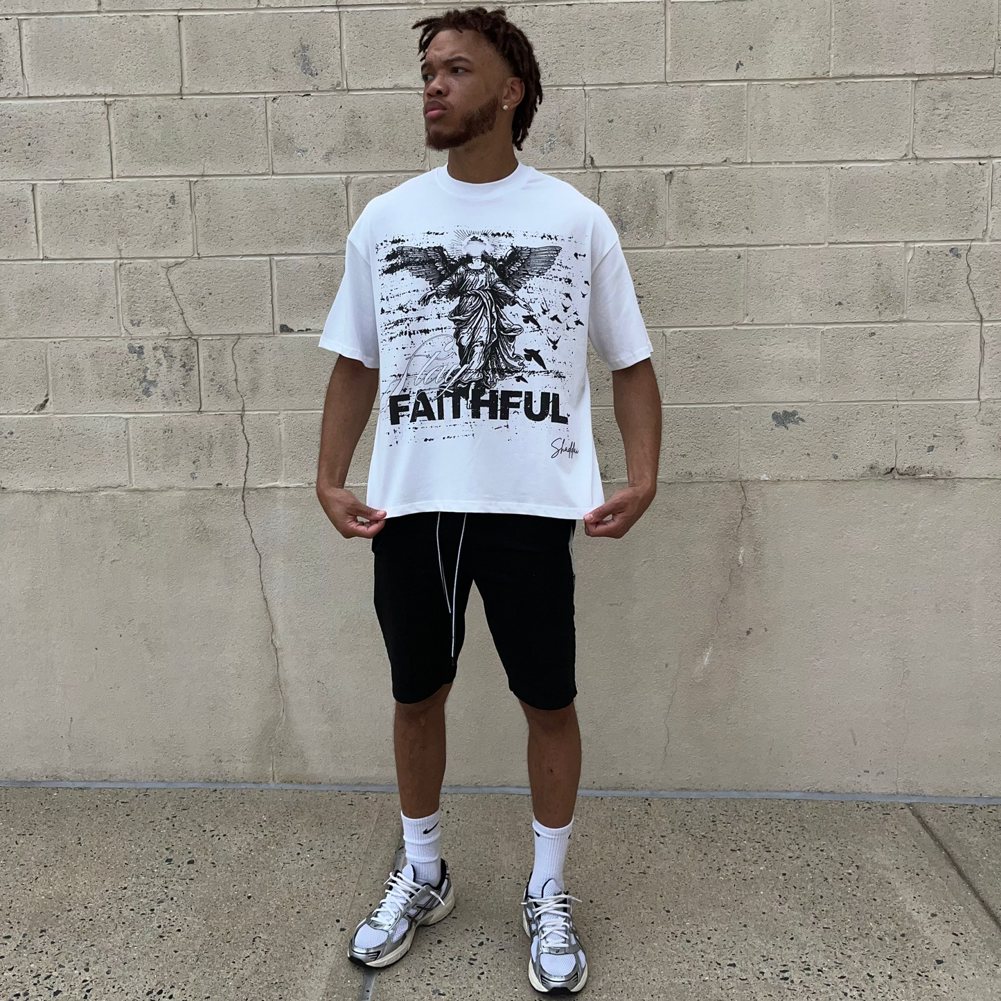 White "Stay Faithful" T-Shirt