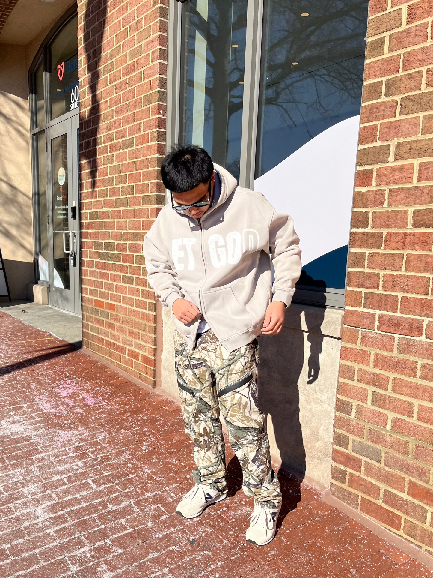 Grey "Let God" Hoodie