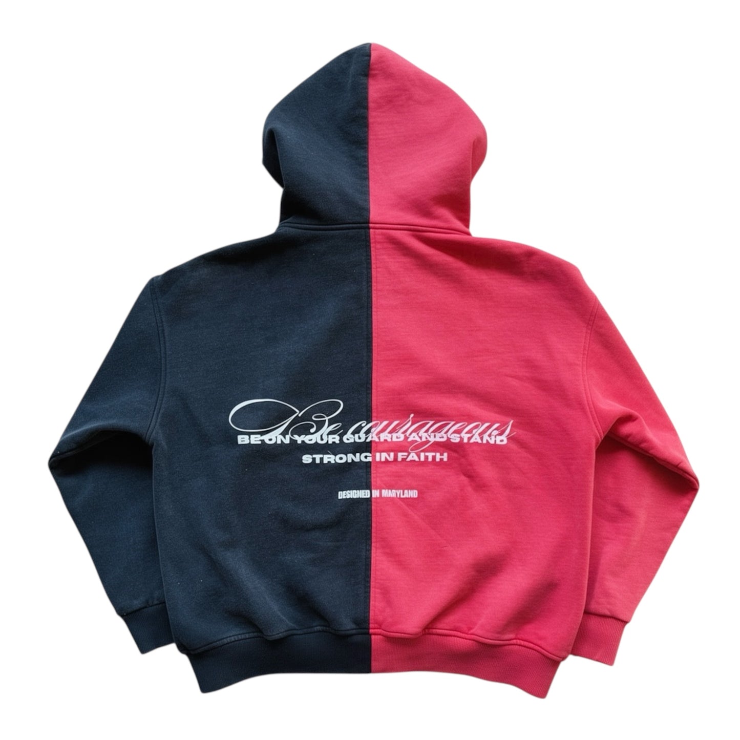 Red Split "Stand Firm" Hoodie